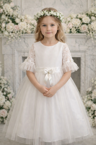 Sukienka komunijna dla dziewczynki w stylu boho AMELIA