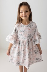 Sukienka dla dziewczynki w pastelowe wzory