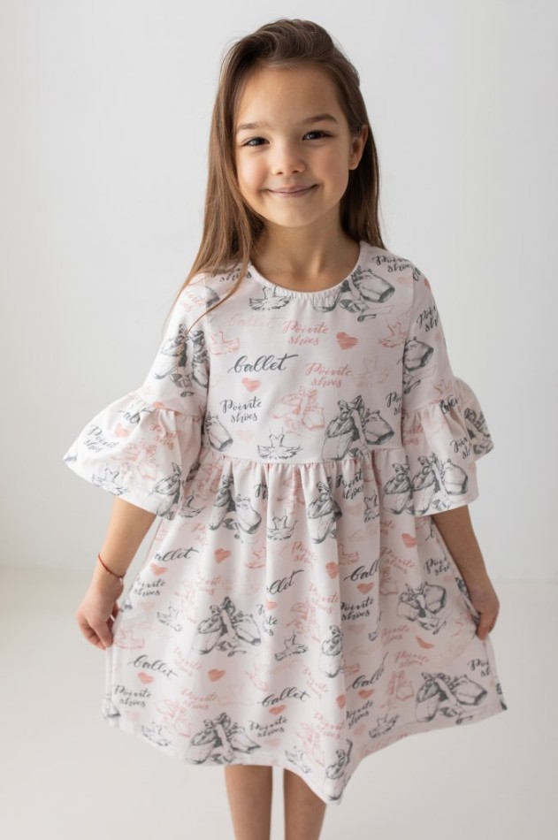 Sukienka dla dziewczynki w pastelowe wzory