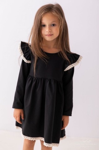 Czarna sukienka BOHO